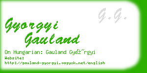 gyorgyi gauland business card